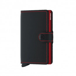 MINIWALLET MATTE SECRID - BLACK & RED