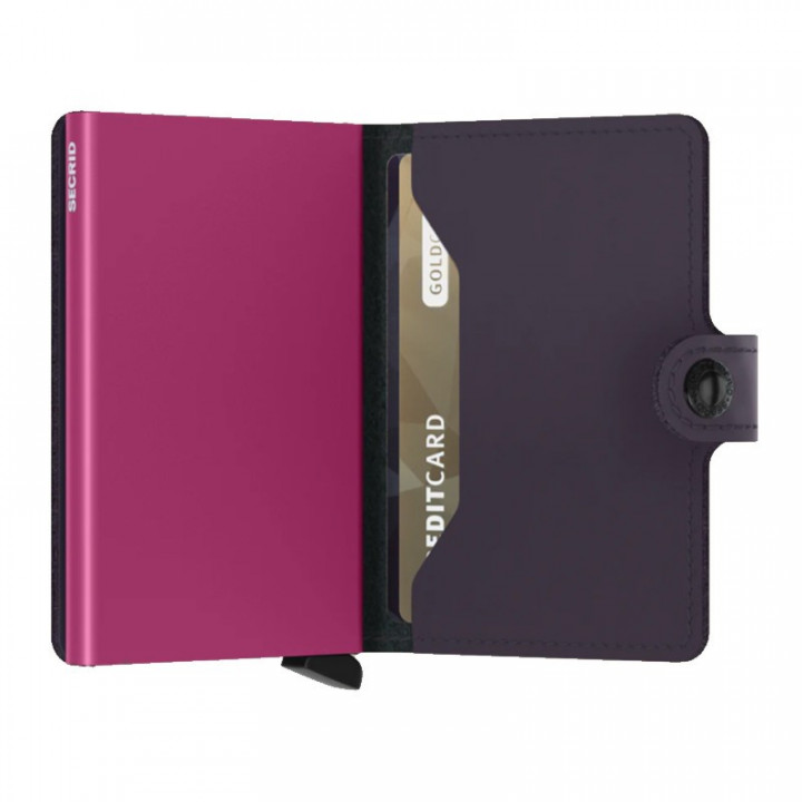 MINIWALLET MATTE SECRID - PURPLE & FUCHSIA