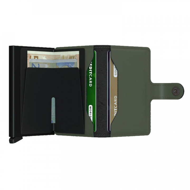 MINIWALLET MATTE SECRID - GREEN & BLACK