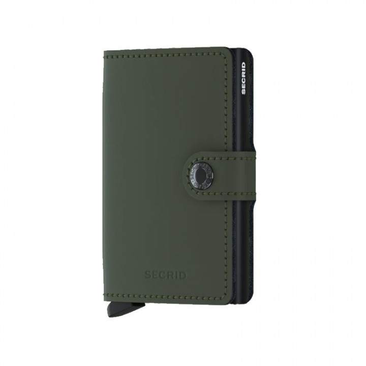 MINIWALLET MATTE SECRID - GREEN & BLACK