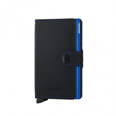 MINIWALLET MATTE SECRID - BLACK & BLUE