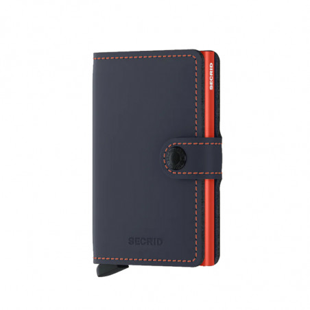 MINIWALLET MATTE SECRID - NIGHTBLUE & ORANGE