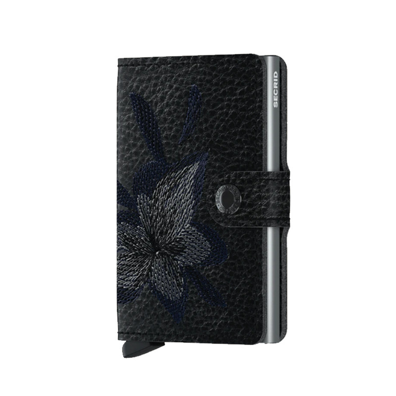 MINIWALLET STITCH LINE SECRID - MAGNOLIA BLACK