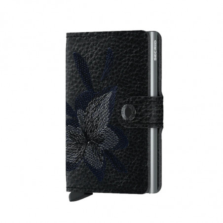 MINIWALLET STITCH LINE SECRID - MAGNOLIA BLACK