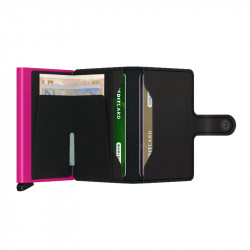 MINIWALLET MATTE SECRID - BLACK & FUCSHIA