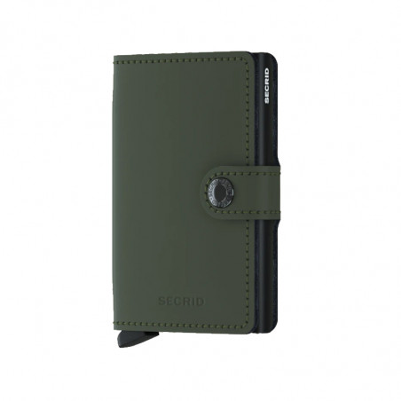 MINIWALLET MATTE SECRID - BLACK & GREEN