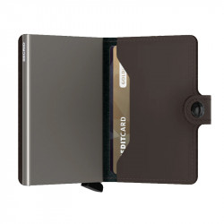 MINIWALLET MATTE SECRID - TRUFFLE