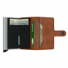 MINIWALLET VINTAGE SECRID - COGNAC & SILVER