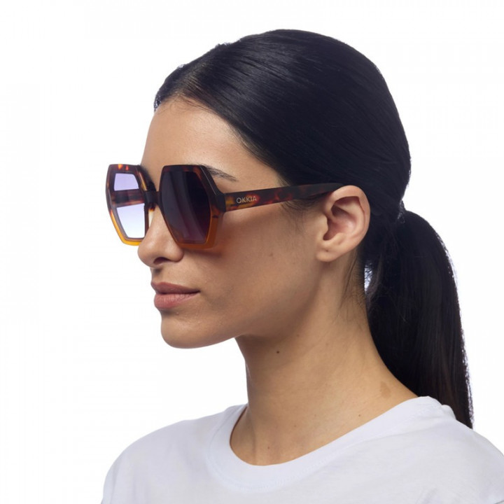 GAFAS EMMA OKKIA - HABANA Y AMARILLO