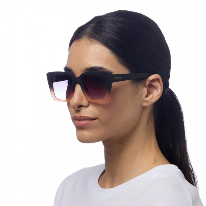 GAFAS ELBA OKKIA - NEGRO Y ROSA