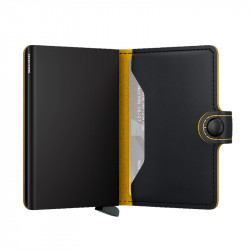 MINIWALLET MATTE SECRID - BLACK & OCHRE