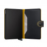 MINIWALLET MATTE SECRID - BLACK & OCHRE