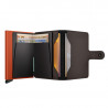 MINIWALLET MATTE SECRID - TRUFFLE & ORANGE