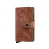 MINIWALLET VINTAGE SECRID - COGNAC & BROWN