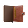 MINIWALLET VINTAGE SECRID - COGNAC & BROWN