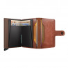 MINIWALLET VINTAGE SECRID - COGNAC & BROWN