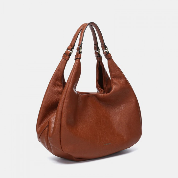 BOLSO DE HOMBRO BELA ABBACINO - COGNAC