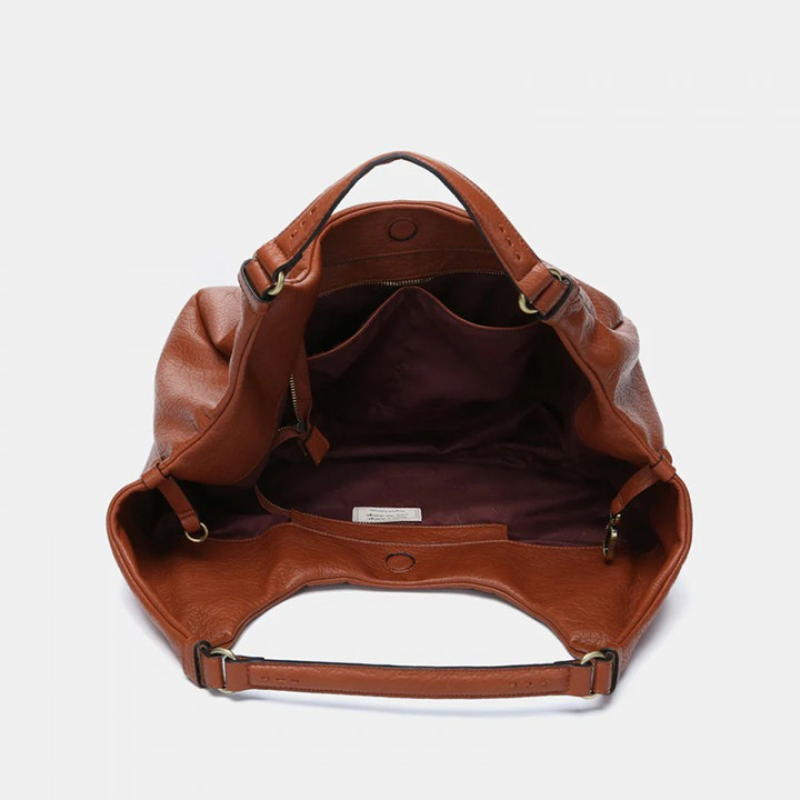 BOLSO DE HOMBRO BELA ABBACINO - COGNAC