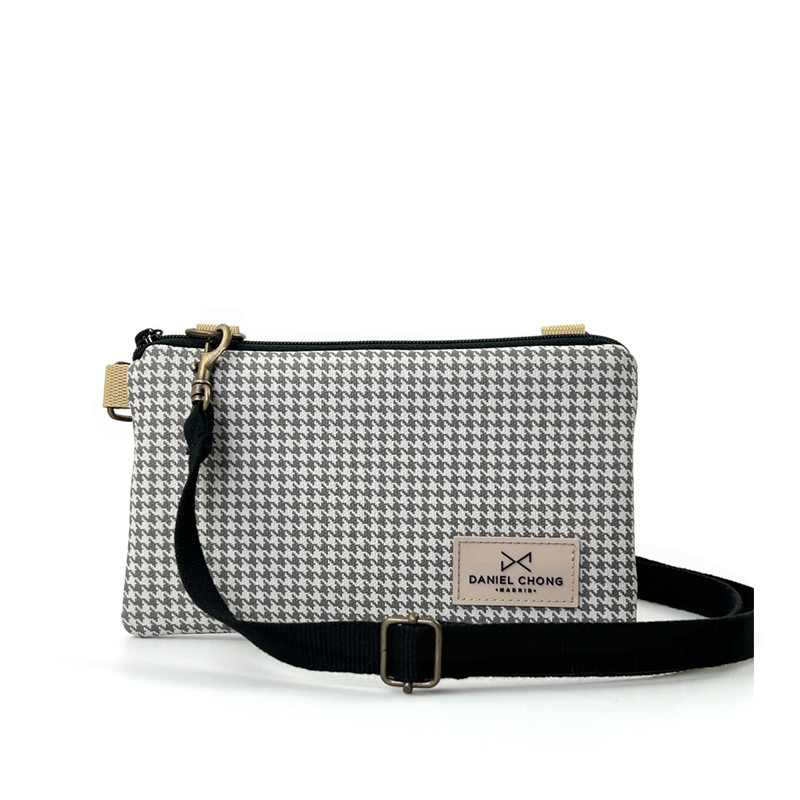 BANDOLERA TRAVELER MINI PATA DE GALLO DANIEL CHONG