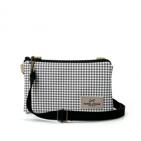 BANDOLERA TRAVELER MINI PATA DE GALLO DANIEL CHONG