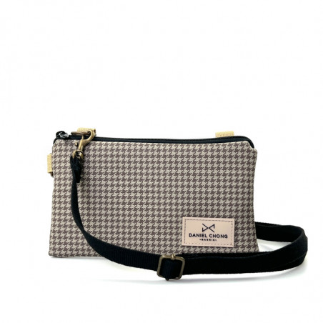 BANDOLERA TRAVELER MINI PATA DE GALLO DANIEL CHONG