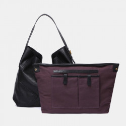 BOLSO DE HOMBRO PREMIUM ABBACINO - NEGRO