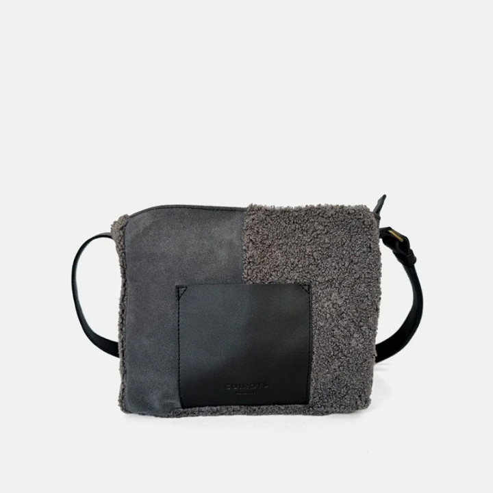 BOLSO BANDOLERA PATCHWORK CUIROTS AW5129 - GRIS