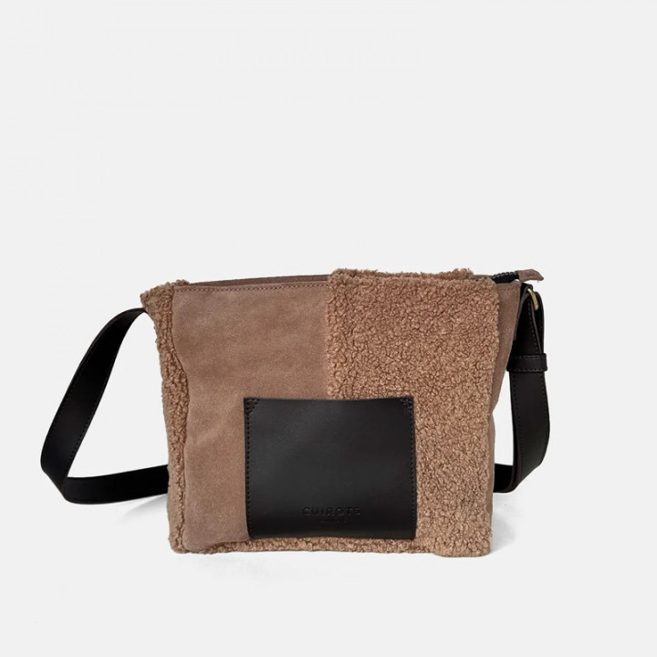 BOLSO BANDOLERA PATCHWORK CUIROTS AW5129 - CAMEL