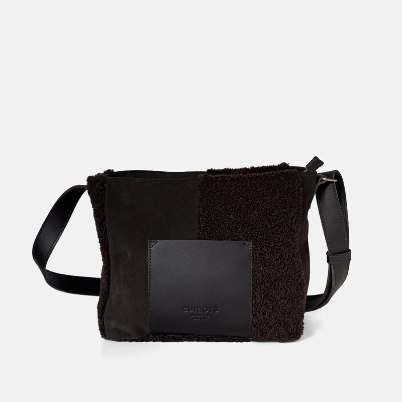 BOLSO BANDOLERA PATCHWORK CUIROTS AW5129 - MARRÓN