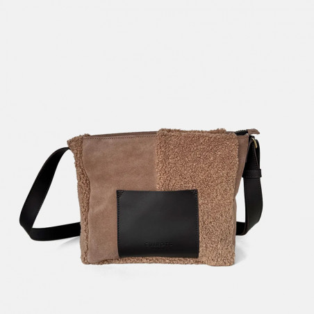 BOLSO BANDOLERA PATCHWORK CUIROTS AW5129 - CAMEL