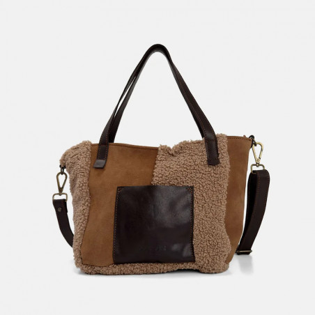 BOLSO DE MANO / BANDOLERA PATCHWORK CUIROTS AW5160 - CAMEL