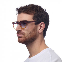 GAFAS GIOVANNI OKKIA - HABANA Y AMARILLO (LENTES AZULES)