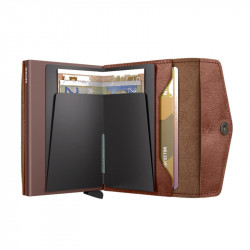 ENVELOPE WALLET VINTAGE SECRID - COGNAC
