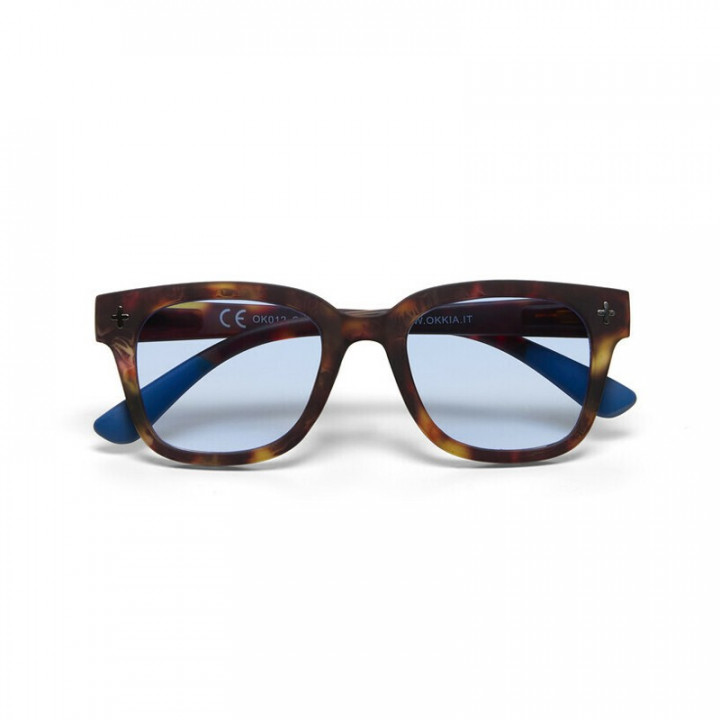 GAFAS GIOVANNI OKKIA - HABANA Y AZUL (LENTES AZULES)