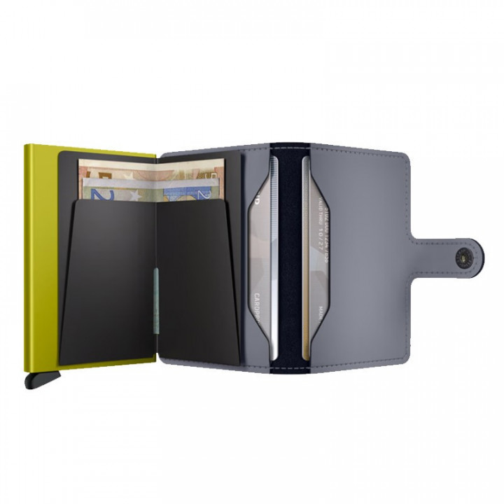 MINIWALLET MATTE SECRID - GREY & LIME