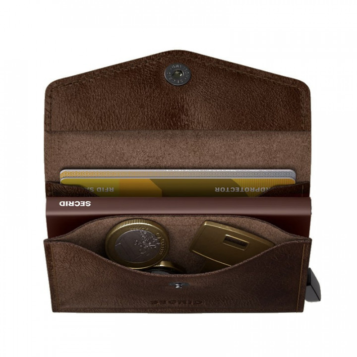 ENVELOPE WALLET VINTAGE SECRID - CHOCOLATE