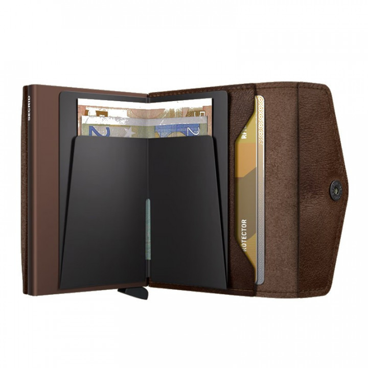 ENVELOPE WALLET VINTAGE SECRID - CHOCOLATE