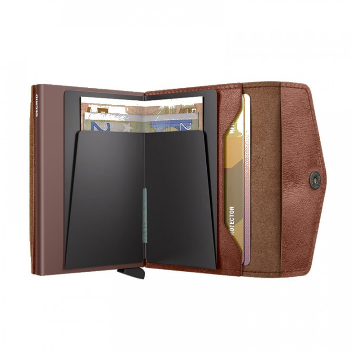 ENVELOPE WALLET VINTAGE SECRID - COGNAC