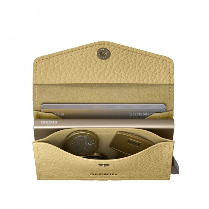 ENVELOPE WALLET PEBBLE SECRID - BUTTER YELLOW