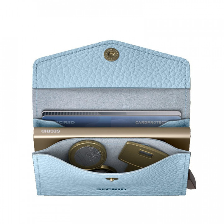 ENVELOPE WALLET PEBBLE SECRID - ICE BLUE