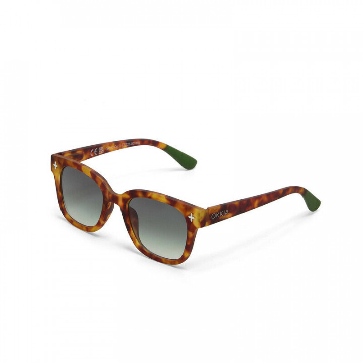 GAFAS GIOVANNI OKKIA - SAHARA HAVANA (LENTES VERDES)