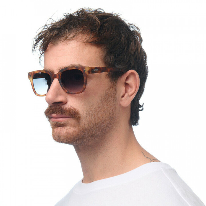 GAFAS GIOVANNI OKKIA - SAHARA HAVANA (LENTES VERDES)