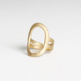ANILLO OVALADO ABIERTO LA CALA SUSI CALA - ORO