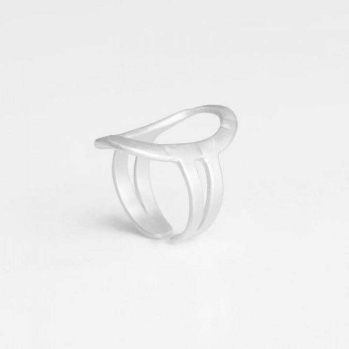 ANILLO OVALADO ABIERTO LA CALA SUSI CALA - PLATA