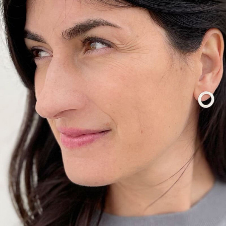 PENDIENTE CIRCULAR ARETES LA CALA S SUSI CALA - PLATA
