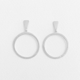 PENDIENTE DE ARO CON FORMA DE L LA CALA SUSI CALA - PLATA