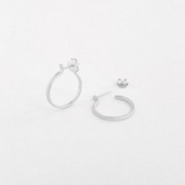 PENDIENTES AROS M SOPHIE SUSI CALA - PLATA