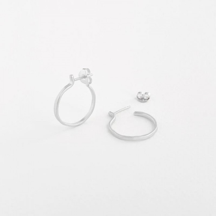 PENDIENTES AROS M SOPHIE SUSI CALA - PLATA