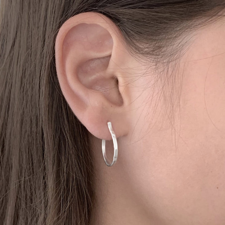 PENDIENTES AROS M SOPHIE SUSI CALA - PLATA