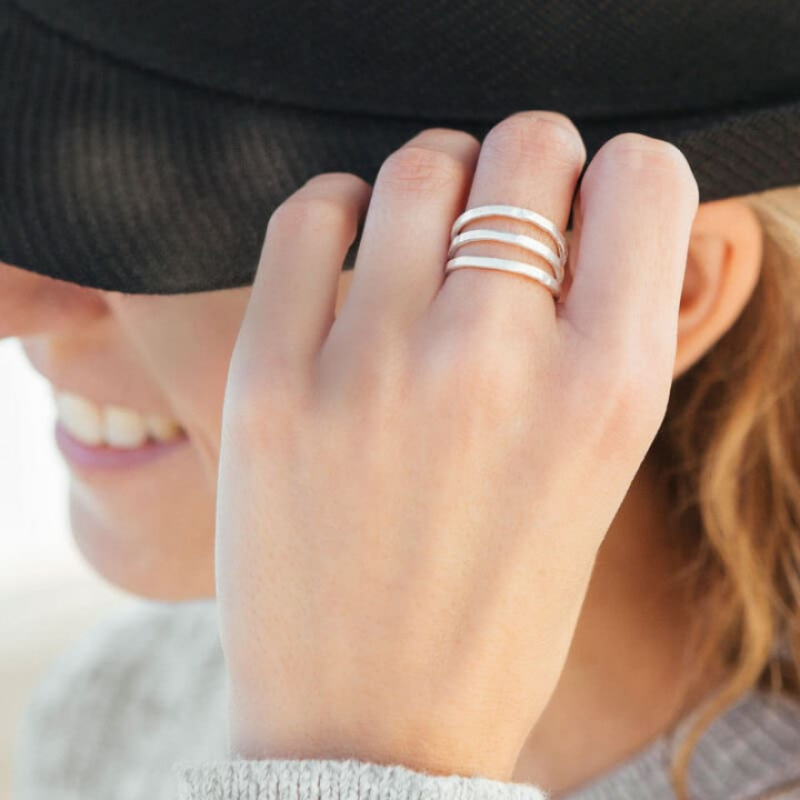 ANILLO TRIPLE SOPHIE SUSI CALA - PLATA